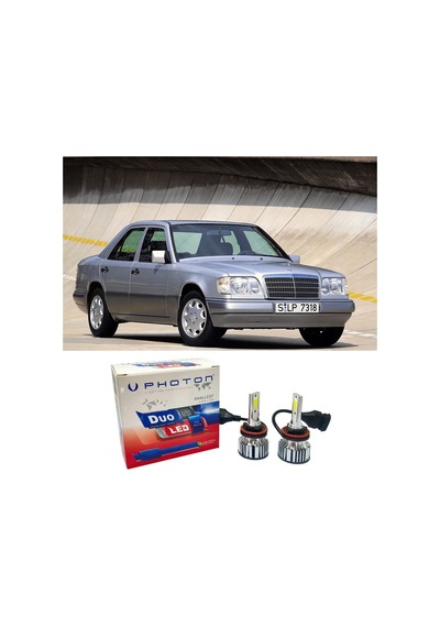 Mercedes E W124 Led Xenon Uzun + Kısa Far Ampulü H4 Duo Yeni Seri Beyaz