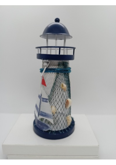 METAL LED IŞIKLI DENİZ FENERİ-DEKORATİF
