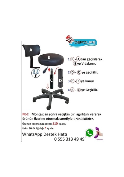 Ofis Laboratuvar Öğrenci Büro Taburesi Tekerlekli Sandalye Sırt Dayamalı Kasiyer Çalışma Koltuğu Çok Renkli Ofis Laboratuvar Öğrenci Büro Taburesi Tekerlekli Sandalye Sırt Dayamalı Kasiyer Çalışma Koltuğu Çok Renkli