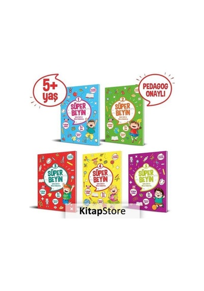 Süper Beyin Serisi Seti 5+ Yaş - 5 Kitap Takım- Dokuz Yayınları