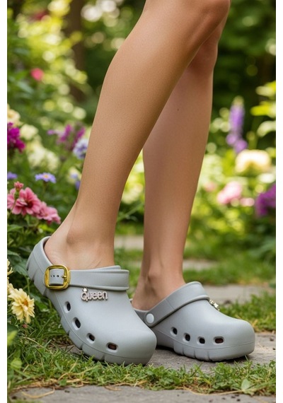 Calx Kadın Önü Kapalı Sabo Terlik Tokalı Rahat Günlük Crocs Tarzı Hafif Taban Terlik Bnt215 Camel