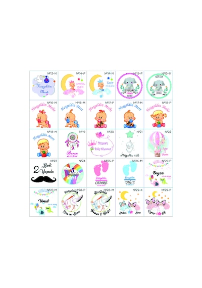 Famous Bebek Şekeri Magnet Bebek Mevlüt Hediyelik Isimli Kapak Açacak  (434856046)