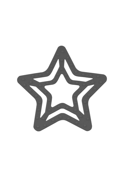 Silikon Diş Kaşıyıcı Yıldız Platinium Gri