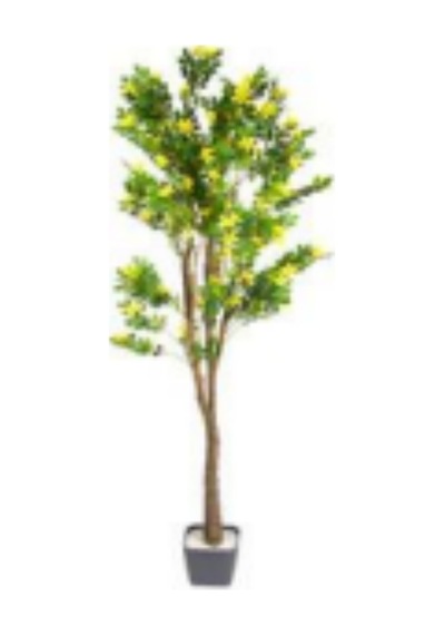 Yapay Mandalina Ağacı Gerçek Dokulu Turuncu-yeşil 150 Cm Çok Renkli