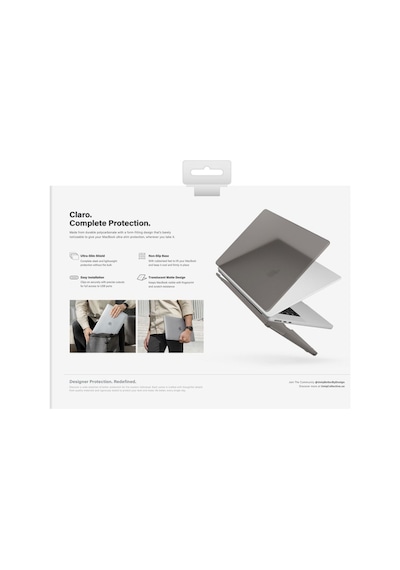 Apple Uyumlu MacBook Pro 14 İnç M4/pro/max A3401 A3112 A3185 Kılıf Claro Mat Koruyucu Kapak Grey