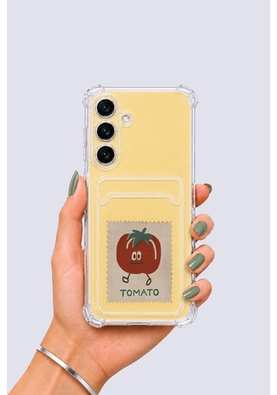 Samsung Galaxy Uyumlu S24 Fe Kartlıklı Tomato Desenli Kılıf Mh-hs9341-8293