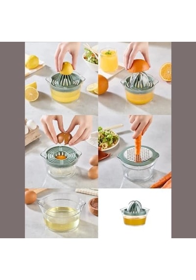 Çok Amaçlı Limon Portakal Narenciye Sıkacağı, Havuç Rendesi, Yumurta Akı Ayırıcı, Çok Fonsiyonlu Sıkacak Ve Rende 1