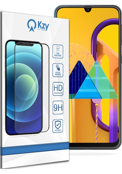 Samsung Galaxy M30S ile Uyumlu Tam Kaplayan Temperli Ekran Koruyucu Cam