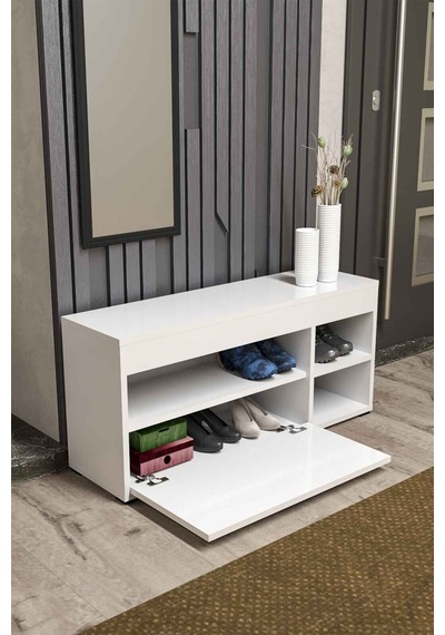 Ayakkabılık Dolabı Beyaz 90 Cm Çok Renkli