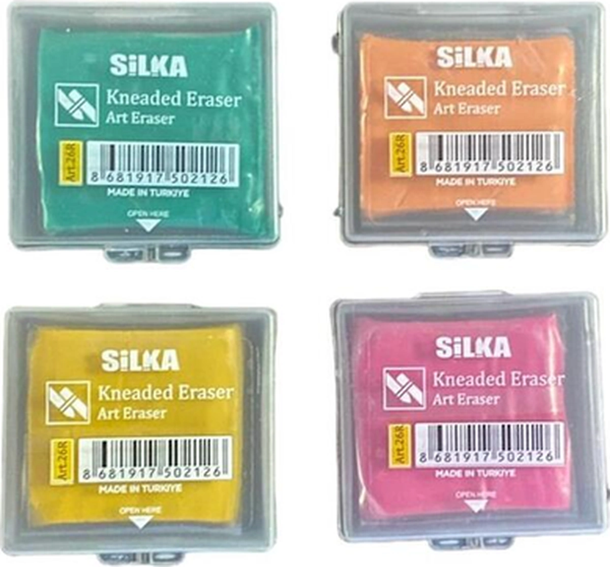 Renkli Hamur Silgi 4'lü Set