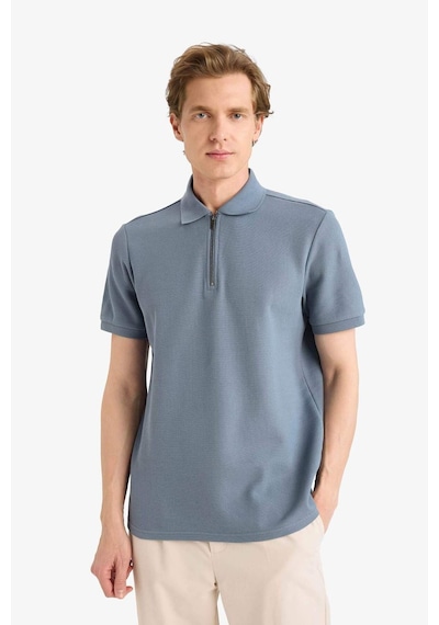Defacto Regular Fıt Fermuar Yaka Polo Tişört F9870ax26spgr504 Gri-gr504