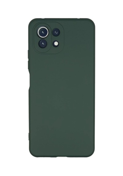 Xiaomi Mi 11 Lite Uyumlu Kılıf Nano İçi Kadife Silikon - Koyu Yeşil