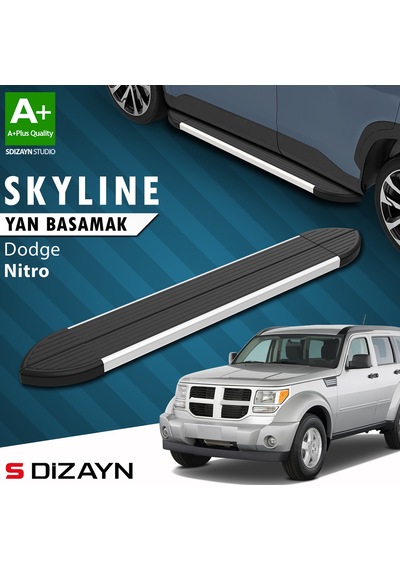 S-dizayn Dodge Nitro Skyline Aluminyum Yan Basamak 153 Cm 2007-2012 A+ Kalite