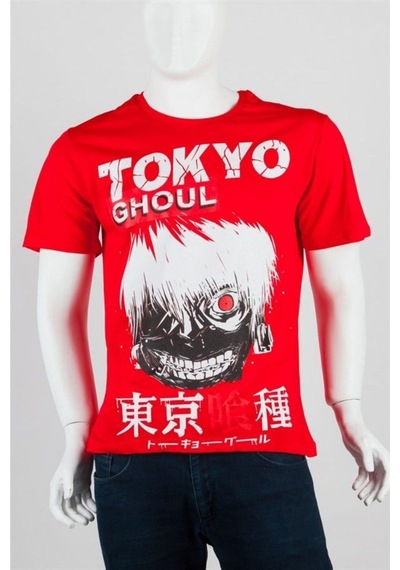 Tokyo Ghoul Unisex Pamuklu Regular Fit Kırmızı Tişört X-Large