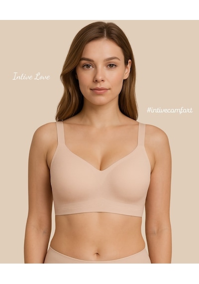 Intive Pureform Balensiz Dikişsiz Kopçasız Dokulu Seamless Bralet Pudra