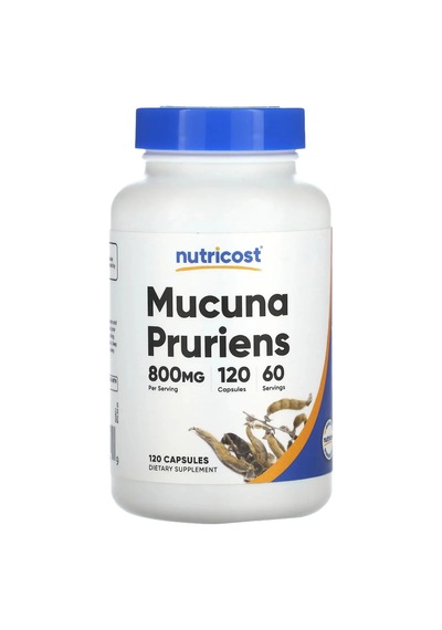 Nutricost Dopa Mucuna Pruriens 400mg, 120 Capsules - 800 mg Aromasız