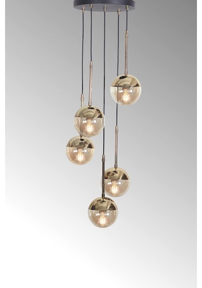Nova 5 Li Gold-siyah Metal Gövde Bal Rengi Camlı Tasarım Lüx ... Gold