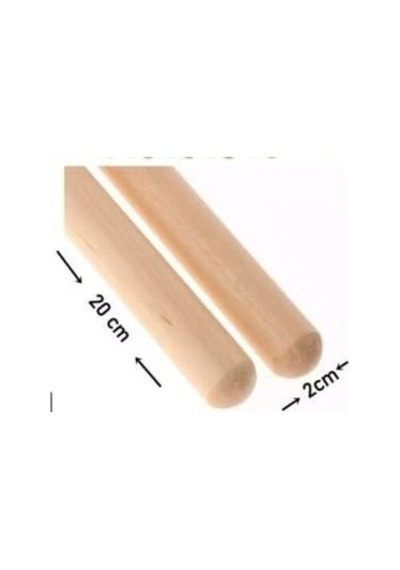 Ahşap Ritim Çubukları 1 Çift 2cmx20cm Ritim Çubuğu 2 Adet