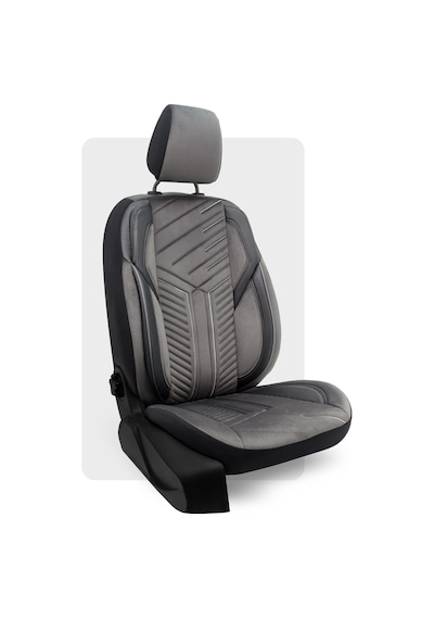 Otexo Panther Taytüyü Ortopedik Destekli Airbag Uyumlu Universal Oto Koltuk Kılıfı Füme - Siyah