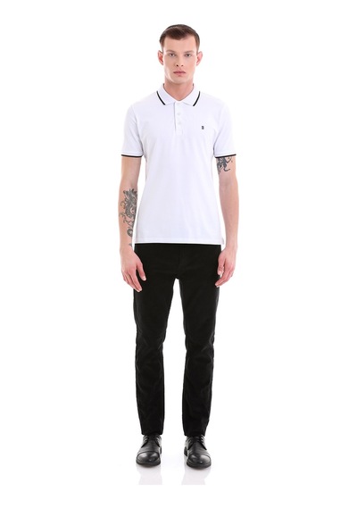 Hatemoğlu Beyaz Regular Fit Düz 100% Pamuklu Polo Yaka Tişört 35361023C008 Beyaz