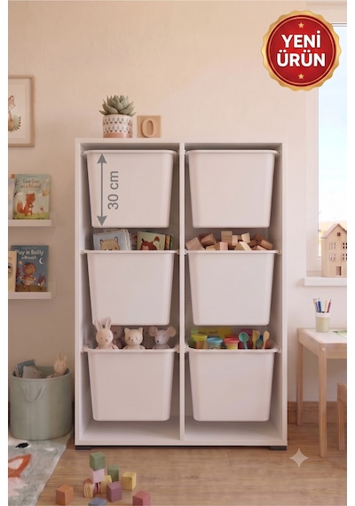 6 Adet Ultra Büyük Çekmeceli 123 Cm Beyaz Çocuk Odası Oyuncak Dolabı Ve Çok Amaçlı Saklama Ünitesi - Depolayıcı Düzenleyici Organizer 6 Adet Ultra Büyük Çekmeceli 123 Cm Beyaz Çocuk Odası Oyuncak Dolabı Ve Çok Amaçlı Saklama Ünitesi - Depolayıcı Düzenleyici Organizer