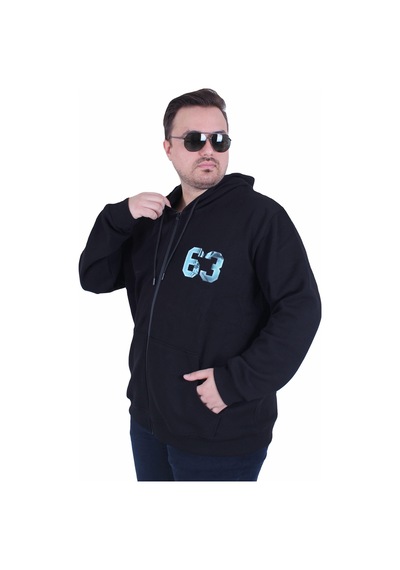 Moc Grande Mocgrande Büyük Beden Kapüşonlu Sweat Double Face Sixty Three 25704 Sıyah Siyah Moc Grande Mocgrande Büyük Beden Kapüşonlu Sweat Double Face Sixty Three 25704 Sıyah Siyah