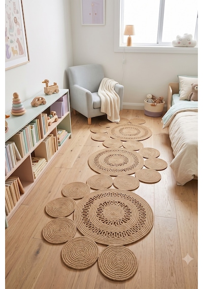 Villadia Home Textile Jüt Hasır Sarmal Kilim Yuvarlak Örgü Halı Yolluk Dekoratif Doğal Görünümlü Bohem Ev Kilimi Salon Balkon Oturma Yatak Mutfak Çocuk Odası 312bambu Villadia Home Textile Jüt Hasır Sarmal Kilim Yuvarlak Örgü Halı Yolluk Dekoratif Doğal Görünümlü Bohem Ev Kilimi Salon Balkon Oturma Yatak Mutfak Çocuk Odası 312bambu