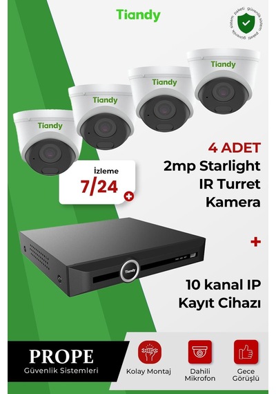 Tiandy 4 Kameralı Sistem Paketi
