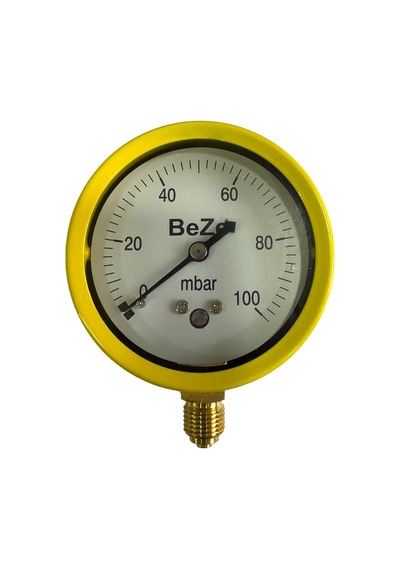 Beze Basınç Manometresi 0-100mbar 63mm 1/4bsp Krom