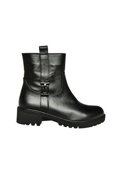 Fox Shoes V654070403 Siyah Hakiki Deri Kadın Bot Siyah-hakiki Deri
