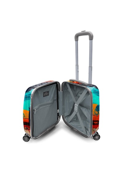 Coral High Renkli Desenli Mini Kabin Boy Valiz 40cm 16765 Çok Renkli