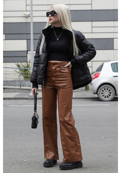 Madmext Mad Girls Bej Deri Pantolon Mg1316-bej Bej