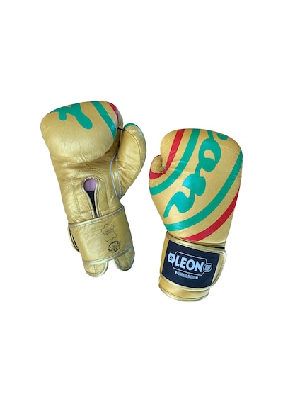 Leon Curved Deri Kick Boks Ve Muay Thai Eldiveni Altın
