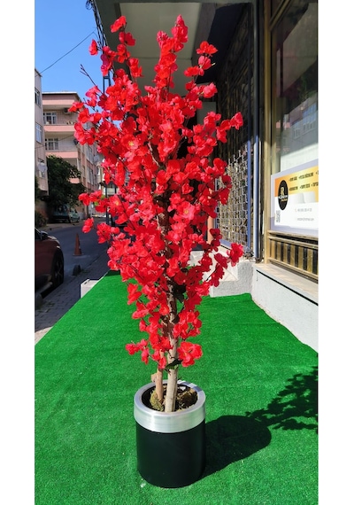 Rüzgar Yapay Çiçekçilik 140 Cm Fuşya Bahardali Ağacı Fusya