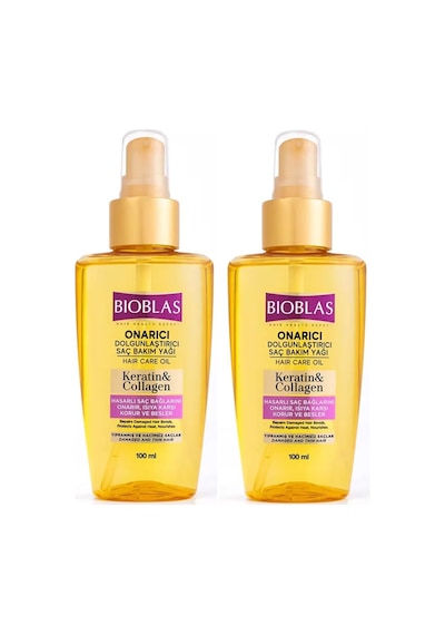 Bioblas Keratin Kolajen Onarıcı Dolgunlaştırıcı Saç Bakım Yağı 100 Ml 2 Adet