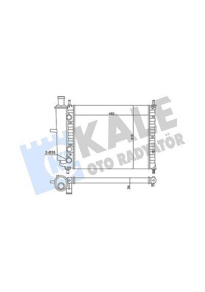 Kale 359140 Motor Su Radyatörü - Fiat Marea 1999-2000 1.6 Manuel Şanz. 46534995 - K46534995