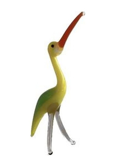 El Yapımı Mini Murano Cam Flamingo Biblo A140-01