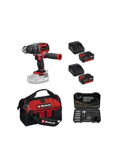Einhell TP-CD 18/60 Li-ı Bl Solo Akülü Vidalama + 2x4AH Akü + 103 Parça Uç Seti Kumaş Çanta Dahil