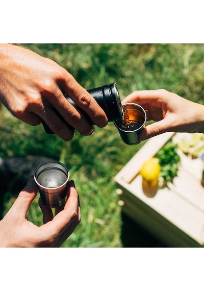 Stanley Adventure Çelik Shot Bardak ve Matara Seti Siyah