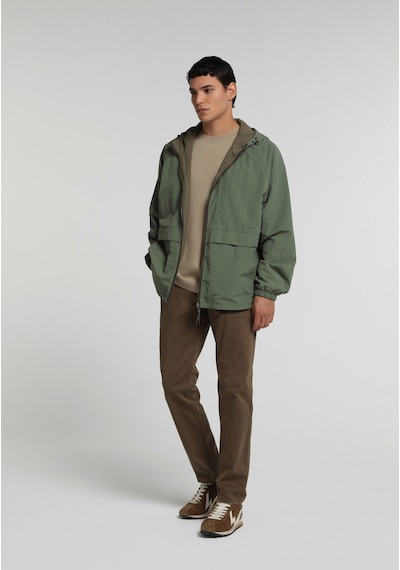 Colin's Colins Loose Fit Düz Astarlı Fermuarlı Erkek Yeşil Yağmurluk Cl1081715 Q1.v1 Kha Haki
