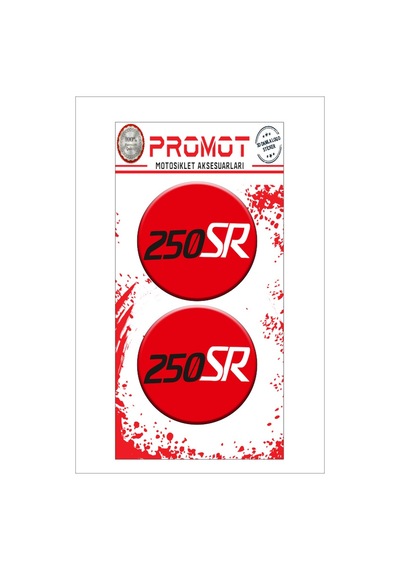 Damla Logo Sticker Cf Moto 250 Sr Kabartmalı 5x5cm 01 Nötr
