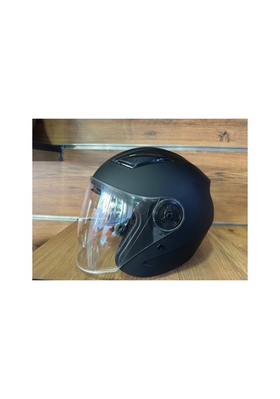 Mat Siyah Açık Kask
