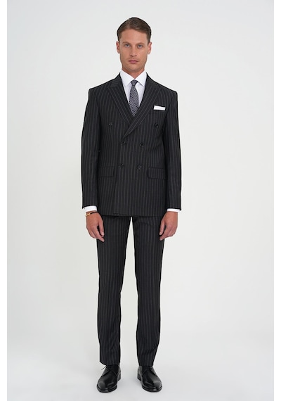 Efor Slim Fit Çift Yırtmaç Çizgili Kruvaze Klasik Antrasit Takım Elbise Tk 925 Antrasit Efor Slim Fit Çift Yırtmaç Çizgili Kruvaze Klasik Antrasit Takım Elbise Tk 925 Antrasit