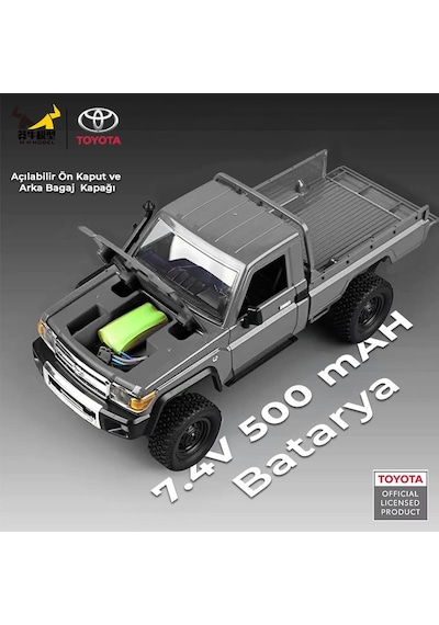 Mn Model Mn82 Pro 1/12 Toyota Land Cruiser Lc79 4wd Rc Model Crawler Offroad Truck Uzaktan Kumandalı Araba Rtr Lisanslı Gümüş+dahili Işık Seti