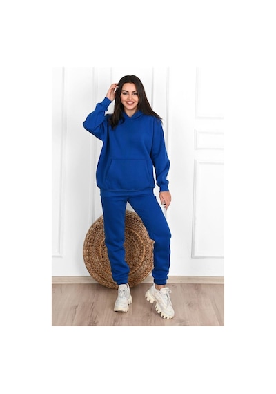Düz Basic Eşofman Takımı Sweatshirt Jogger - Sax Mavi Oversize Şardonlu Kapüşonlu Lacivert Düz Basic Eşofman Takımı Sweatshirt Jogger - Sax Mavi Oversize Şardonlu Kapüşonlu Lacivert