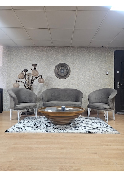 Zafir Teddy Takım Beyaz Boyalı Telli Ayak Çay Seti Koltuk - Berjer , Balkon, Salon, Ofis Kahverengi Zafir Teddy Takım Beyaz Boyalı Telli Ayak Çay Seti Koltuk - Berjer , Balkon, Salon, Ofis Kahverengi