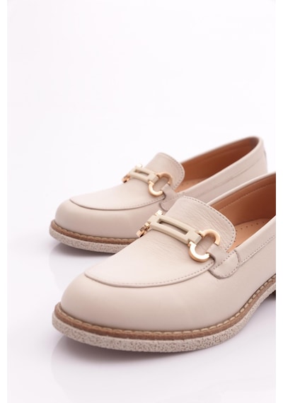 Dgn 246 Kadin Loafer Ayakkabi 246-1567-R0463 Ekru