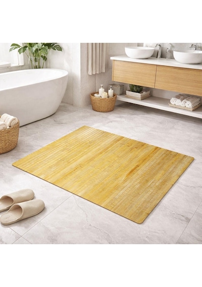 Paçi Eko Bath Serisi: Doğal Bambu Banyo Paspası 50x120 Cm Bej