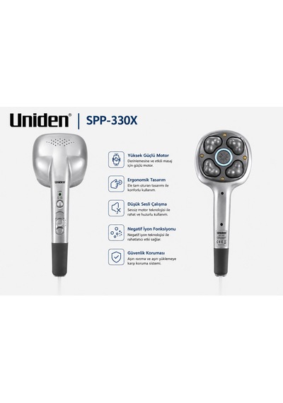 Uniden Spp-330x Dört Başlı Masaj Aleti Yüksek Güçlü Motor
