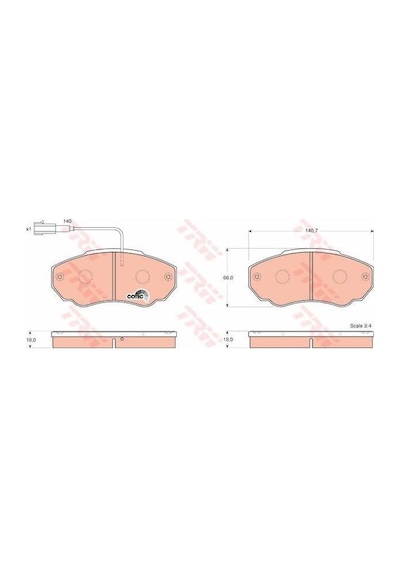Peugeot Boxer Ön Fren Balata 2002-2007 71752979 Gdb1517 2.2, 2.0 Hdı